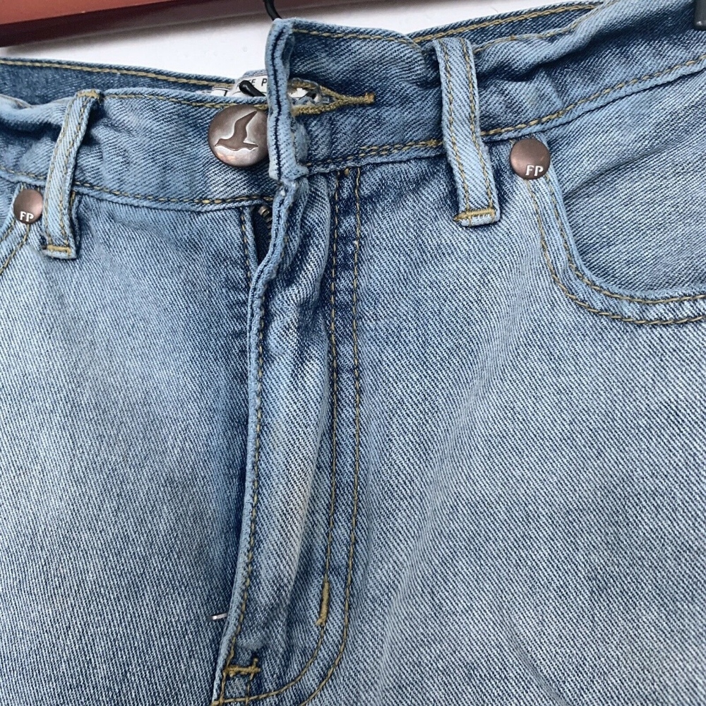 Free People Lacey Crochet Denim Shorts - Picture 5 of 8